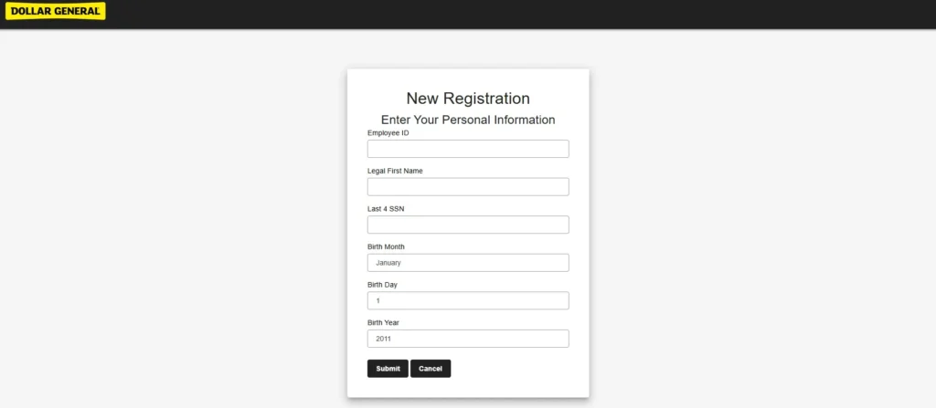 Dollar General Employee Portal Registration